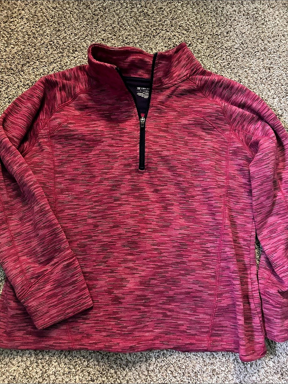 Tek Gear Women's Quarter Zip Pullover in Pink